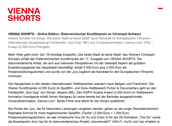 PA Oesterreichischer Kurzfilmpreis preview