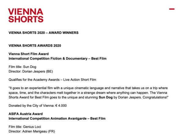 Press Kit Vienna Shorts 2020