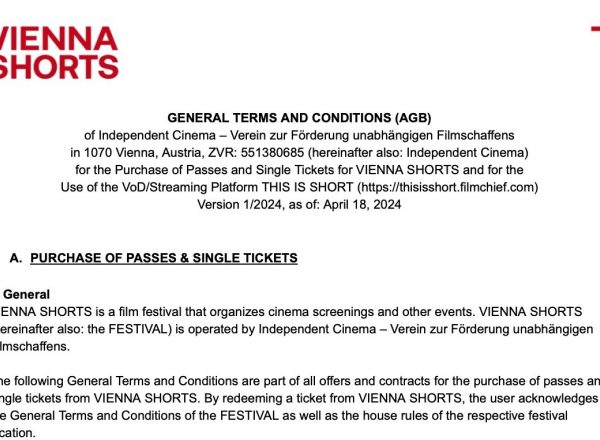 GENERAL TERMS AND CONDITIONS Vienna Shorts2024